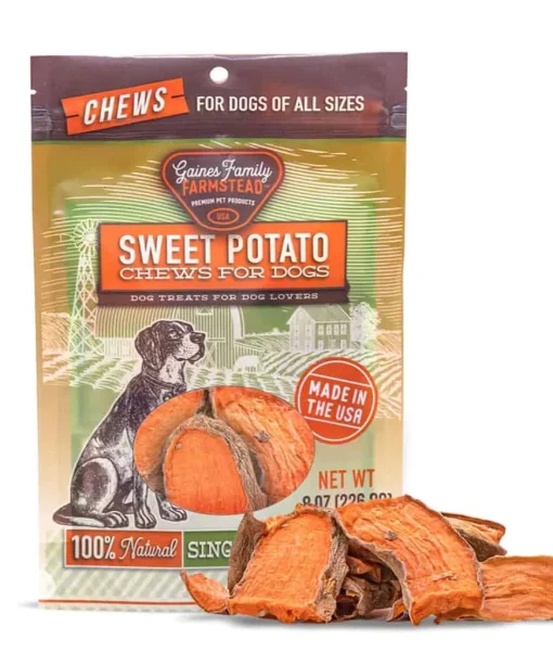 Clearance Gaines Family Farmstead Sweet Potato Chews for Dogs - 100% Natural Single-Ingredient Dog Treat