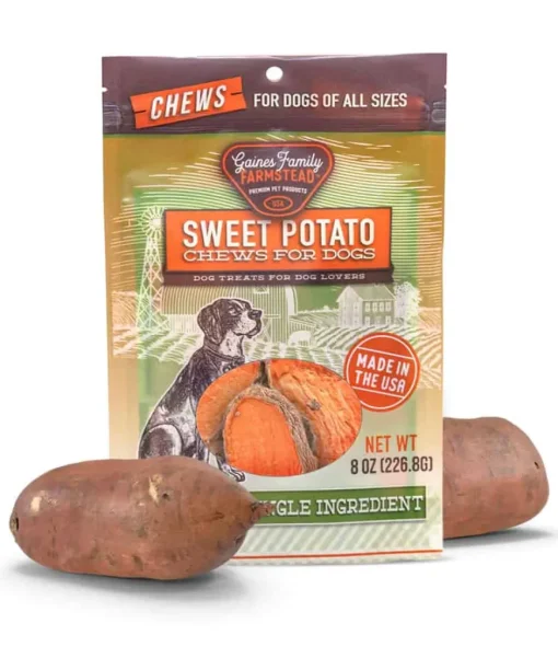 Clearance Gaines Family Farmstead Sweet Potato Chews for Dogs - 100% Natural Single-Ingredient Dog Treat