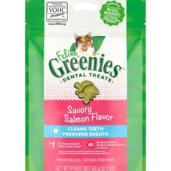 Outlet Greenies Adult Dental Cat Treats Savory Salmon Flavor