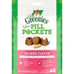Hot Greenies Pill Pockets for Cats Salmon Flavor