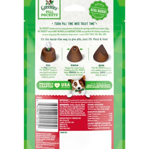 Best Greenies Pill Pockets Tablet Size Natural Hickory Smoke Flavored Dog Treats