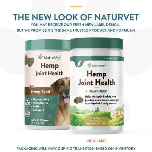 New NaturVet Hemp Joint Health Soft Chews