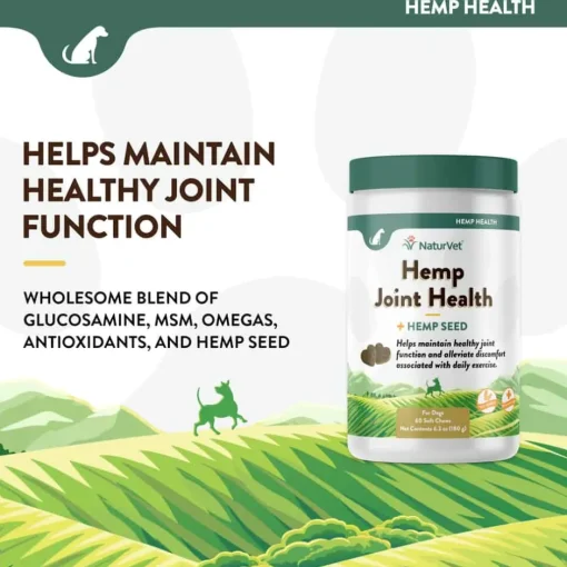 New NaturVet Hemp Joint Health Soft Chews