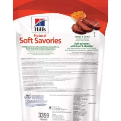 New Hill's Treats Hill's Natural Soft Savories Beef & Cheddar Dog Treats