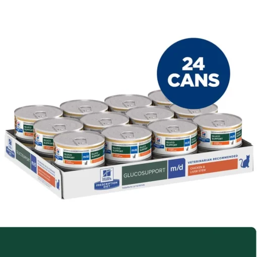 Fashion Hill's Prescription Diet m/d GlucoSupport Chicken & Liver Stew Wet Cat Food