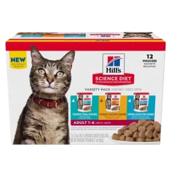 Fashion Hill's Science Diet Adult Tender Dinner Variety Pack Tuna, Chicken, & Ocean Fish Wet Cat Food