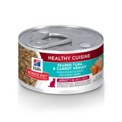New Hill's Science Diet Adult Healthy Cuisine Seared Tuna & Carrot Medley Wet Cat Food