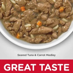 New Hill's Science Diet Adult Healthy Cuisine Seared Tuna & Carrot Medley Wet Cat Food