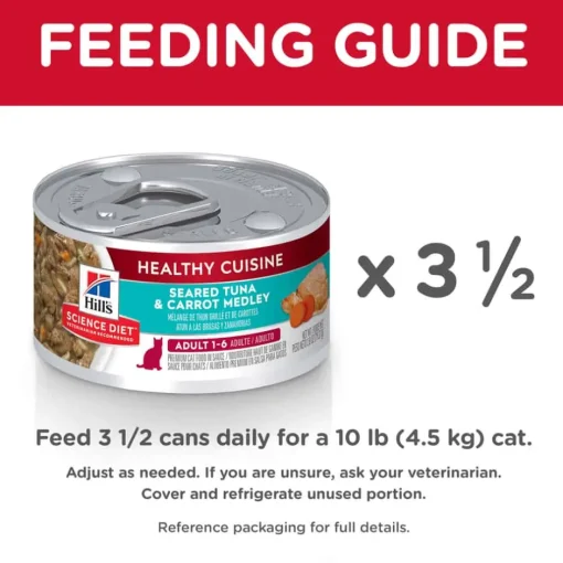 New Hill's Science Diet Adult Healthy Cuisine Seared Tuna & Carrot Medley Wet Cat Food
