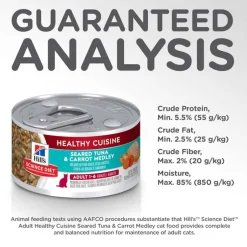 New Hill's Science Diet Adult Healthy Cuisine Seared Tuna & Carrot Medley Wet Cat Food