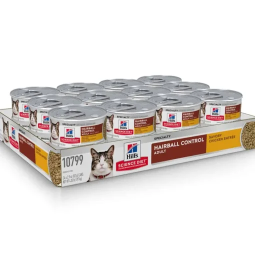 Discount Hill's Science Diet Adult Hairball Control Savory Chicken Entree Wet Cat Food