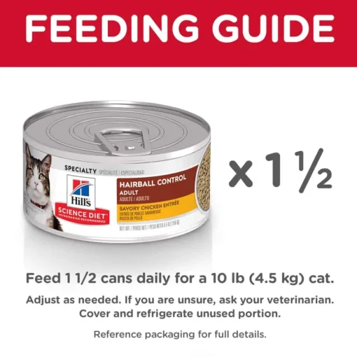 Discount Hill's Science Diet Adult Hairball Control Savory Chicken Entree Wet Cat Food