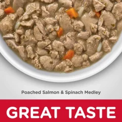 Clearance Hill's Science Diet Adult Healthy Cuisine Poached Salmon & Spinach Medley Wet Cat Food