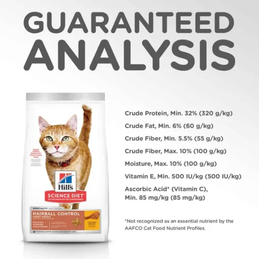Clearance Hill's Science Diet Adult Light Hairball Control Chicken Recipe Dry Cat Food