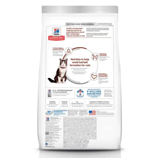 Sale Hill's Science Diet Adult Hairball Control Chicken Recipe Dry Cat Food