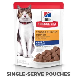 Hot Hill's Science Diet Adult 7+ Tender Chicken Dinner Wet Cat Food Pouches