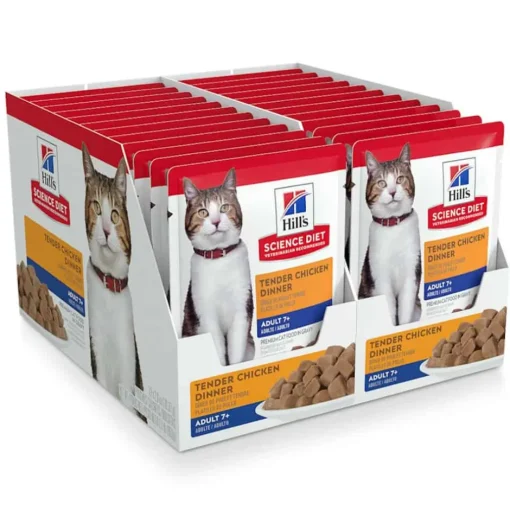 Hot Hill's Science Diet Adult 7+ Tender Chicken Dinner Wet Cat Food Pouches