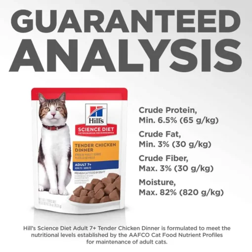 Hot Hill's Science Diet Adult 7+ Tender Chicken Dinner Wet Cat Food Pouches