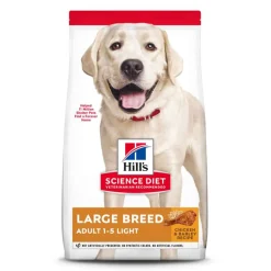 New Hill's Science Diet Adult Light Large Breed Chicken Meal & Barley Dry Dog Food