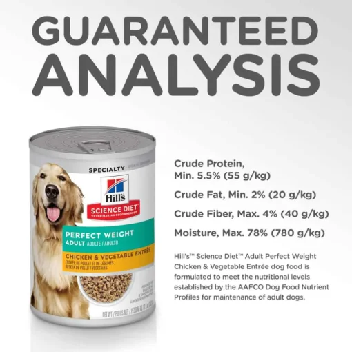 Online Hill's Science Diet Adult Perfect Weight Chicken & Vegetable Entree Wet Dog Food