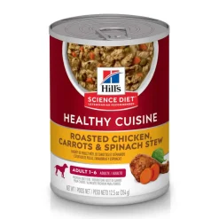 Online Hill's Science Diet Adult Healthy Cuisine Roasted Chicken, Carrots, & Spinach Stew Wet Dog Food