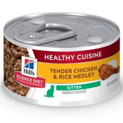 New Hill's Science Diet Kitten Healthy Cuisine Tender Chicken & Rice Medley Wet Cat Food