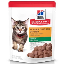 Outlet Hill's Science Diet Kitten Tender Chicken Dinner Wet Cat Food Pouches