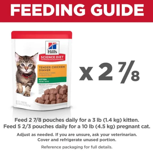 Outlet Hill's Science Diet Kitten Tender Chicken Dinner Wet Cat Food Pouches