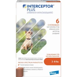 Outlet Interceptor Plus - Heartworm + Broad Spectrum Prevention Soft Chew for Dogs
