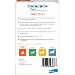 Outlet Interceptor Plus - Heartworm + Broad Spectrum Prevention Soft Chew for Dogs