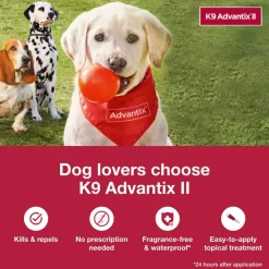 Clearance K9 Advantix II - Flea & Tick Topical for Dogs