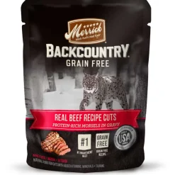 Best Merrick Backcountry Grain Free Real Beef Cuts Cat Food Pouch