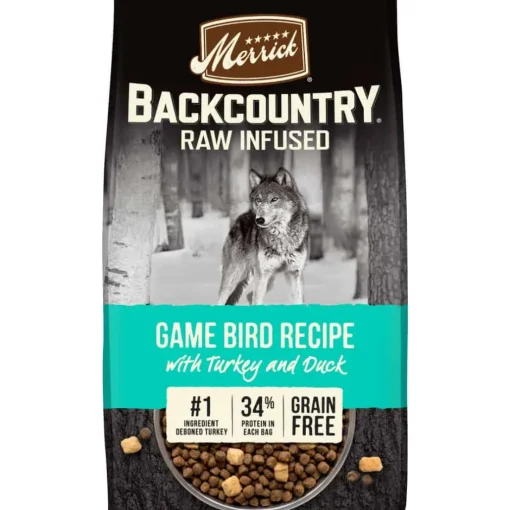 Hot Merrick Backcountry Raw Infused Grain Free Wild Game Bird Dry Dog Food