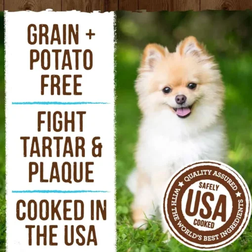 Fashion Merrick Fresh Kisses Grain Free Mint Breath Strips Dental Dog Treats