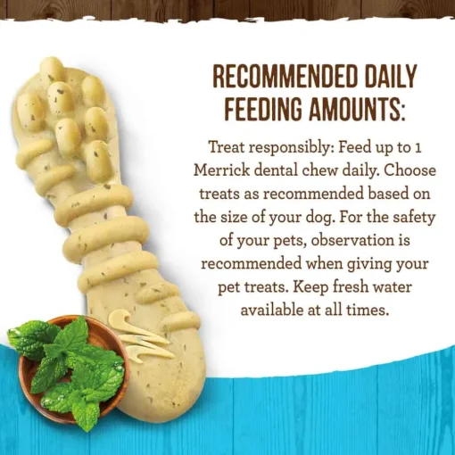 Fashion Merrick Fresh Kisses Grain Free Mint Breath Strips Dental Dog Treats
