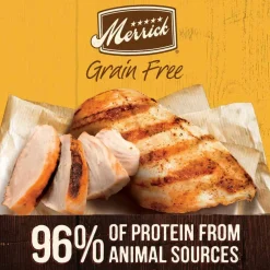 Hot Merrick Grain Free 96% Real Chicken Canned Dog Food