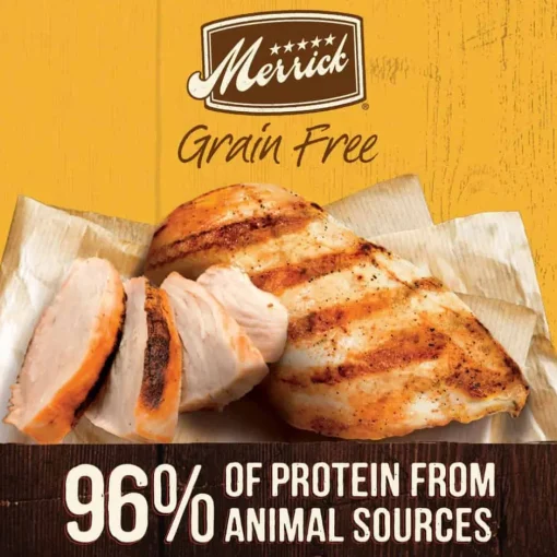 Hot Merrick Grain Free 96% Real Chicken Canned Dog Food