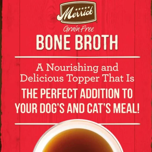 Fashion Merrick Grain Free Beef Bone Broth Wet Dog Food Topper
