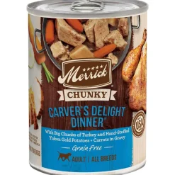 Fashion Merrick Grain Free Chunky Carvers Delight Dinner Canned Dog Food
