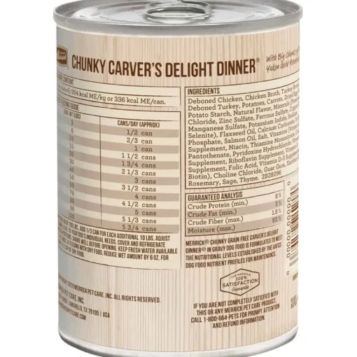 Fashion Merrick Grain Free Chunky Carvers Delight Dinner Canned Dog Food