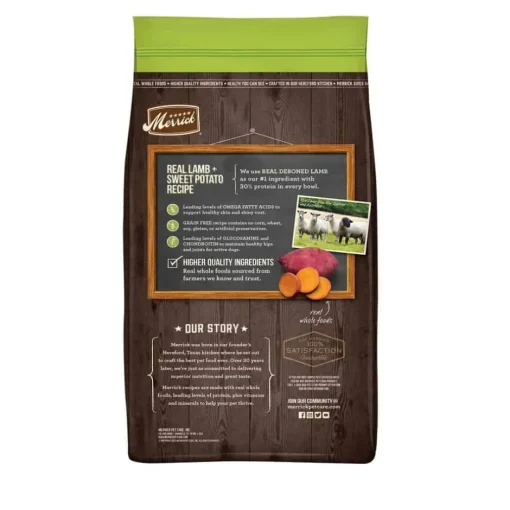 Hot Merrick Grain Free Real Lamb & Sweet Potato Dry Dog Food
