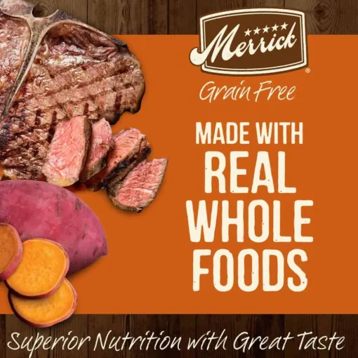 Outlet Merrick Grain Free Real Texas Beef & Sweet Potato Dry Dog Food