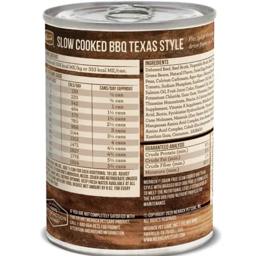 Discount Merrick Grain Free Slow Cooked BBQ Texas Style Beef Canned Dog Food