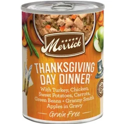 New Merrick Grain Free Thanksgiving Day Dinner Canned Dog Food