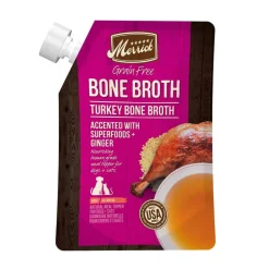 Clearance Merrick Grain Free Turkey Bone Broth Wet Dog Food Topper