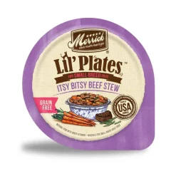Hot Merrick Lil' Plates Adult Small Breed Grain Free Itsy Bitsy Beef Stew