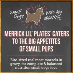New Merrick Lil' Plates Grain Free Sufrin & Turfin Supper in Gravy Dog Food Tray