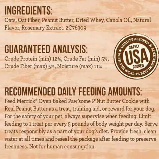 Best Merrick Oven Baked Paw'some Peanut Butter Dog Treats