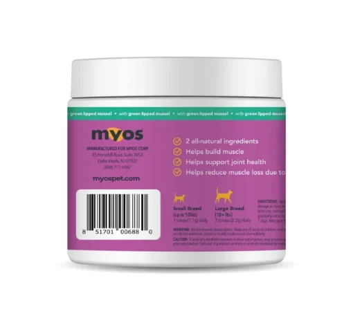 Sale MYOS Vet Strength Feline Muscle and Joint Formula with Green Lipped Mussel
