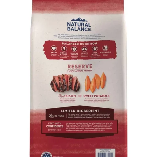 Best Natural Balance Limited Ingredient Reserve Grain Free Sweet Potato & Bison Recipe Dry Dog Food